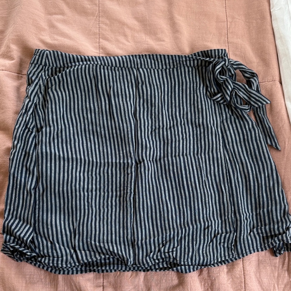 American Eagle striped wrap skirt
